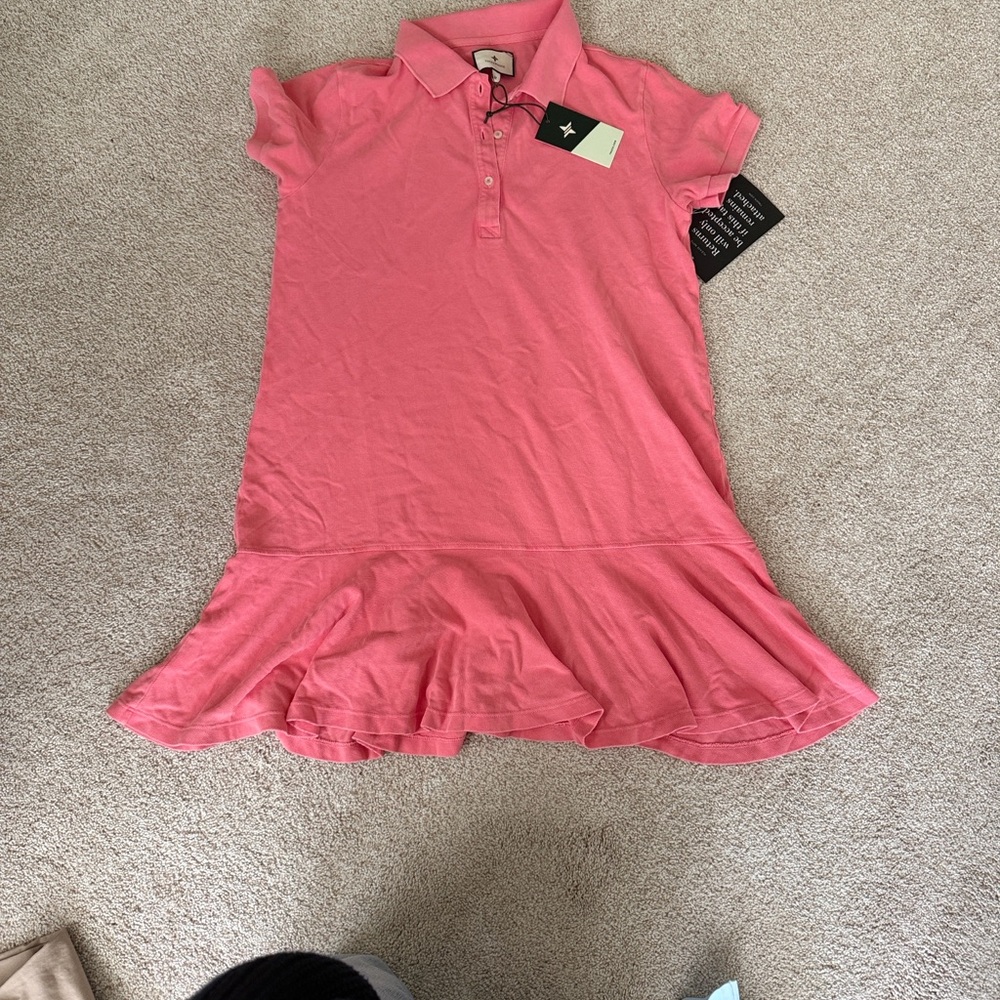 Pink Polo-Style Swim Cover-Up Dress - Picture 2 of 2